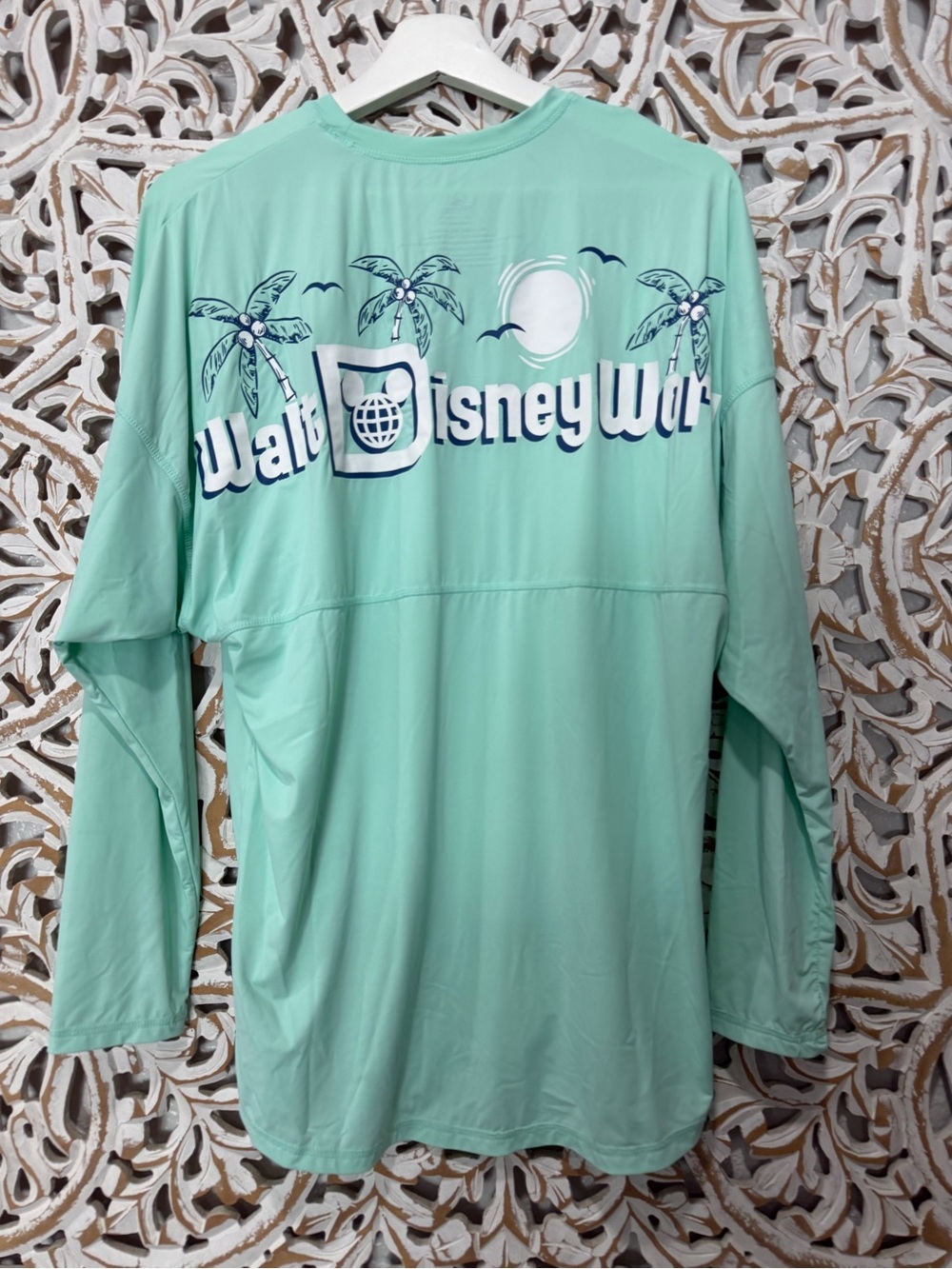 Walt Disney World Mint Green Long Sleeve Beach Spirit Jersey